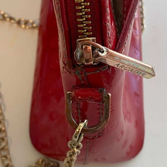 Arcadia Red and Gold Accent Handbag - Picture 11 of 11